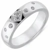 Hvid zirkon ring i sølv