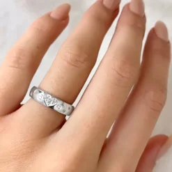 Hvid zirkon ring i sølv