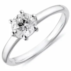 Hvid zirkon sølv ring i sølv