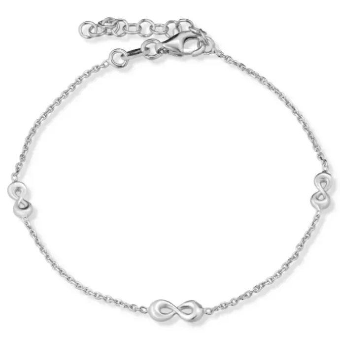 Infinity armbånd i sølv med vedhæng i sølv