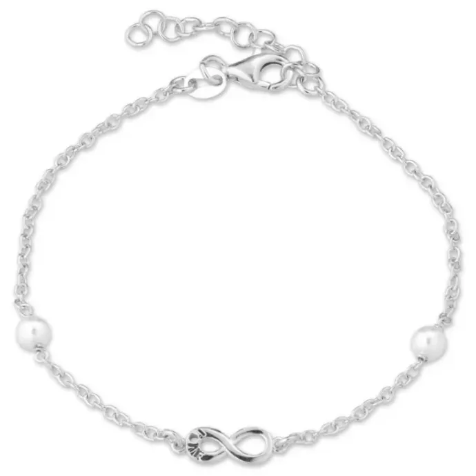 Infinity armbånd i sølv med vedhæng i sølv