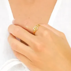 Infinity zirkon ring i forgyldt sølv