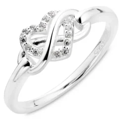 Infinity zirkon ring i sølv