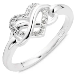 Infinity zirkon ring i sølv