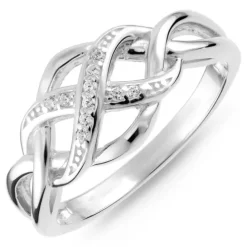 Infinity zirkon ring i sølv