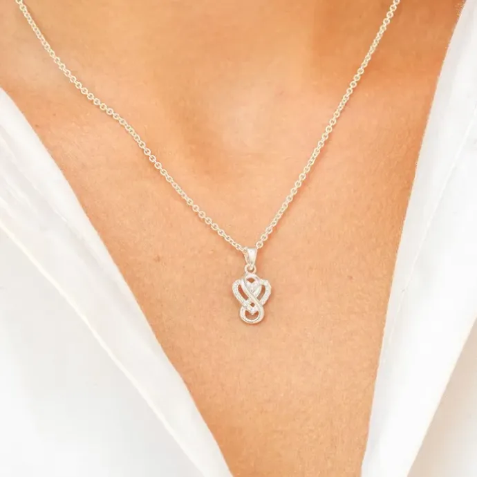 Infinity zirkon vedhæng i sølv
