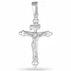 Jesus kors vedhæng i rhodineret sølv
