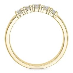 Kampagne - alliancering i 14 karat guld 5 x 0,07 ct