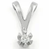 Kampagne - diamant vedhæng i 14 karat hvidguld 0,05 ct