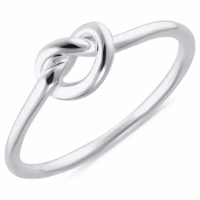 Knude ring i sølv