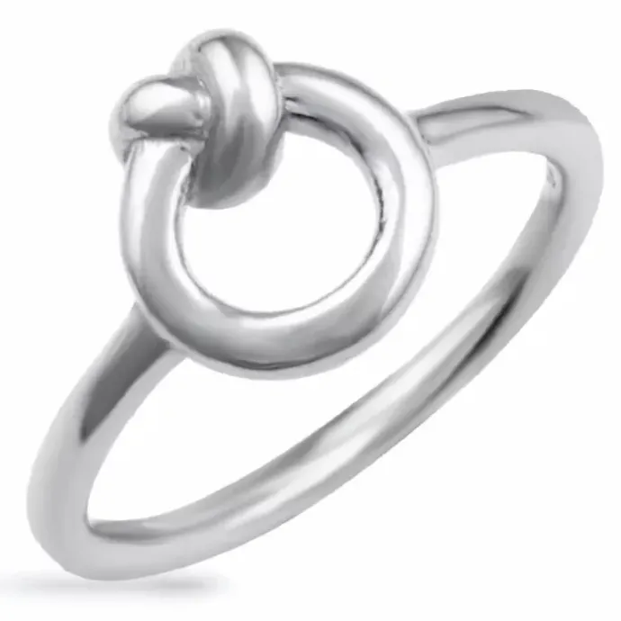 Knude ring i sølv