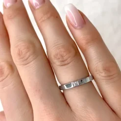 Kollektionsprøve alliancering i 9 karat hvidguld 0,03 ct