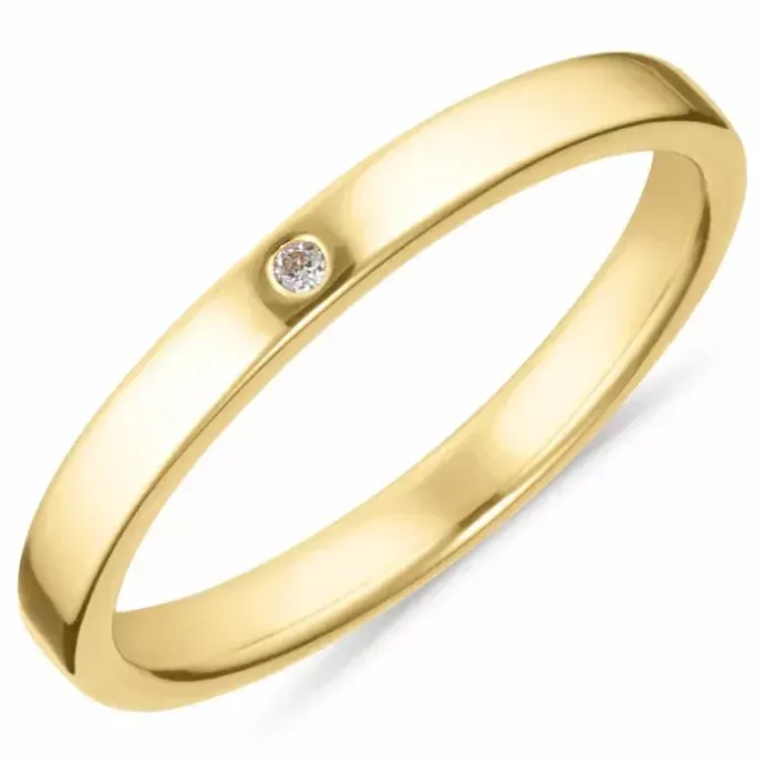 Kollektionsprøve hvid zirkon ring i forgyldt sølv