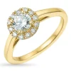 Kollektionsprøve zirkon ring i 9 karat guld