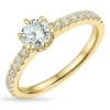 Kollektionsprøve zirkon ring i 9 karat guld