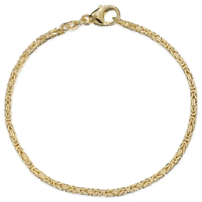 Kongearmbånd i 8 karat guld 18,5 cm x 1,8 mm