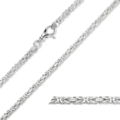 Kongehalskæde i sølv 42 cm x 2,8 mm