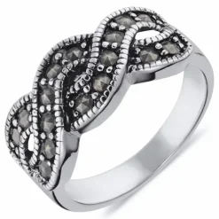 Krystal ring i sølv