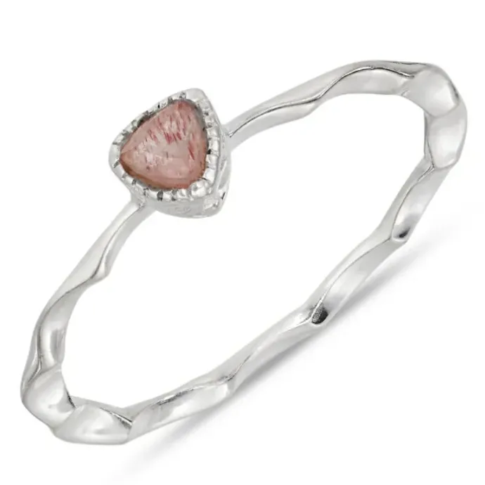 Kvarts ring i sølv