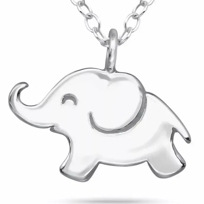 Lille elefant halskæde i sølv
