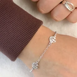 Livets træ armbånd i sølv med vedhæng i sølv