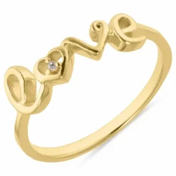 Love ring i forgyldt sølv