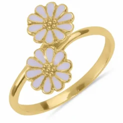 Marguerit lilla ring i forgyldt sølv - Maggie