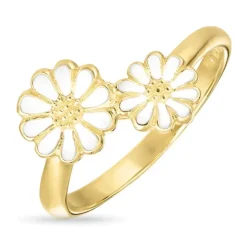 Marguerit ring i forgyldt sølv - Maggie