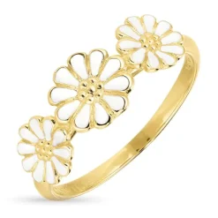 Marguerit ring i forgyldt sølv - Maggie