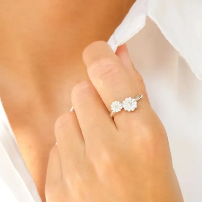 Marguerit ring i sølv - Maggie