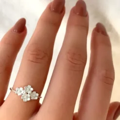 Marguerit ring i sølv - Majse