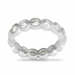Mat zirkon ring i sølv