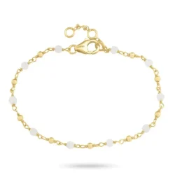 Månesten armbånd i forgyldt sølv 16 + 3 cm x 2,85 mm
