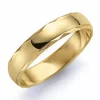 Mønstret 4 mm vielsesring i 14 karat guld