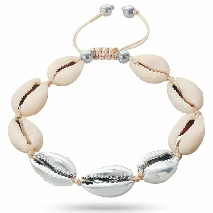 Muslinge armbånd i silke snor 17 cm plus 4 cm x 12 mm