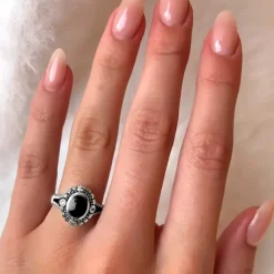 Onyks ring i sølv