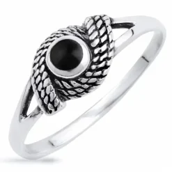 Onyks ring i sølv