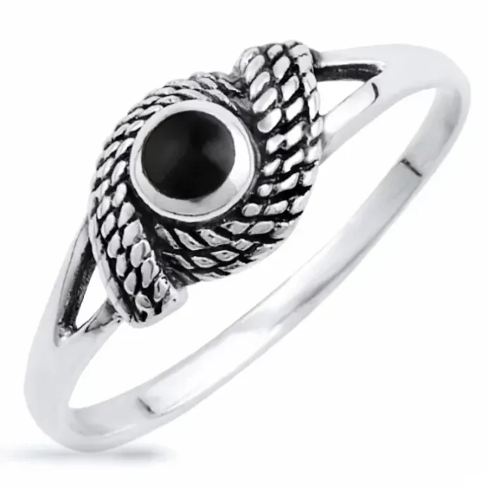 Onyks ring i sølv