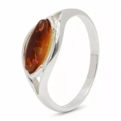 Oval ring i sølv