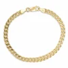 Panserarmbånd i forgyldt sølv 17 cm x 4,3 mm