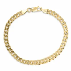Panserarmbånd i forgyldt sølv 17 cm x 4,3 mm