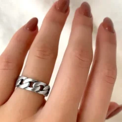 Panzer ring i sølv