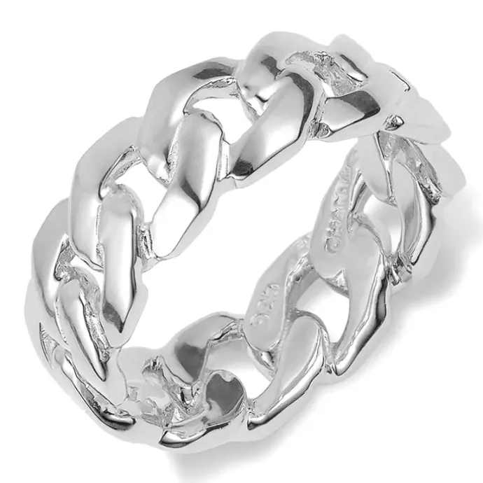 Panzer ring i sølv