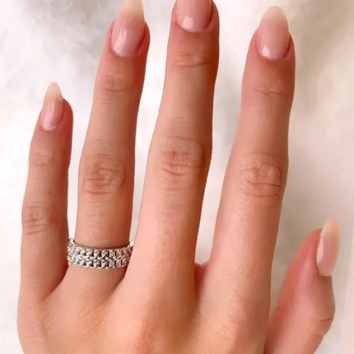 Panzer ring i sølv