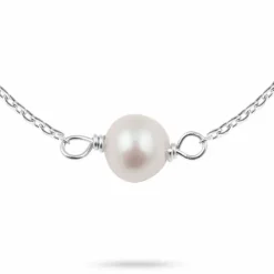 Perle armbånd i sølv