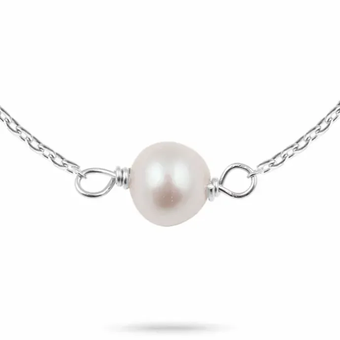 Perle armbånd i sølv