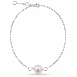 Perle armbånd i sølv