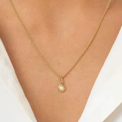 Perle vedhæng i 9 karat guld