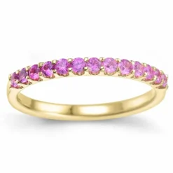 Pink safir alliancering i 14 karat guld 0,57 ct