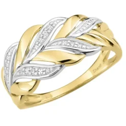 Ring i 9 karat guld med rhodium